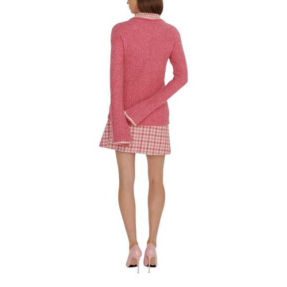 Ahiri Flared Cardigan Button Embellished Merino Wool Blend Long Sleeve Sz L - Picture 3 of 12